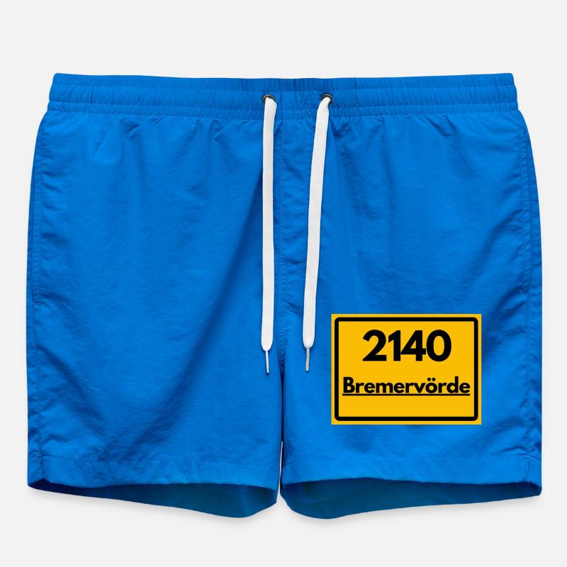 OLD POSTCODE POSTCODE RETRO 2140 BREMERVÖRDE - Swim Trunks - cobalt blue