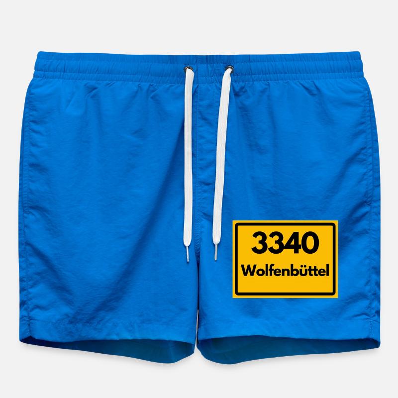 ALTE POSTLEITZAHL PLZ RETRO 3340 WOLFENBÜTTEL  - Badeshorts - Cobalt blue