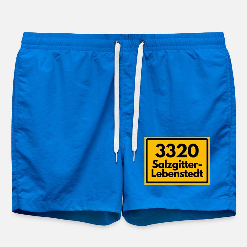 OLD POSTCODE POSTCODE RETRO 3320 SALZGITTER - Swim Trunks - cobalt blue