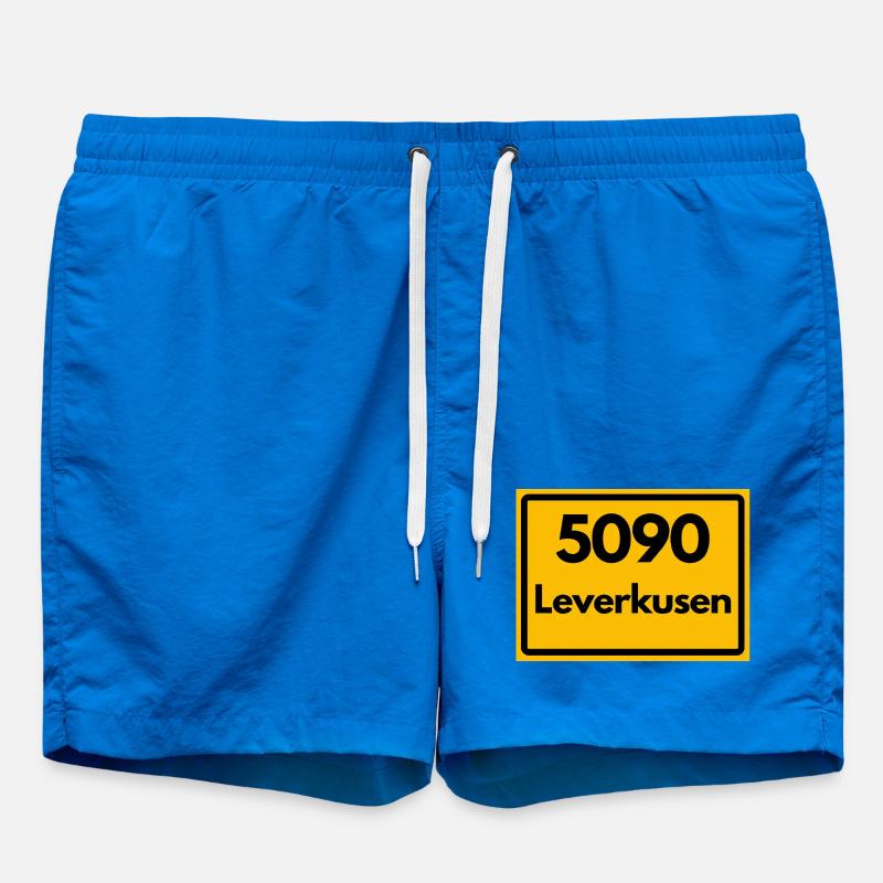 ANCIEN CODE POSTAL RETRO 5090 LEVERKUSEN - Short de bain - cobalt blue
