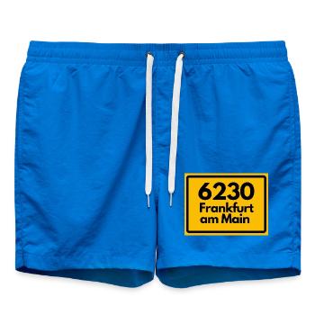 ALTE POSTLEITZAHL PLZ RETRO 6230 FRANKFURT AM MAIN - Badeshorts - Cobalt blue - Vorne