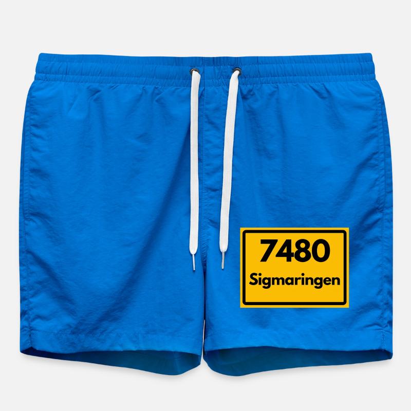 OLD POSTCODE RETRO 7480 SIGMARINGEN HEIMAT - Swim Trunks - cobalt blue