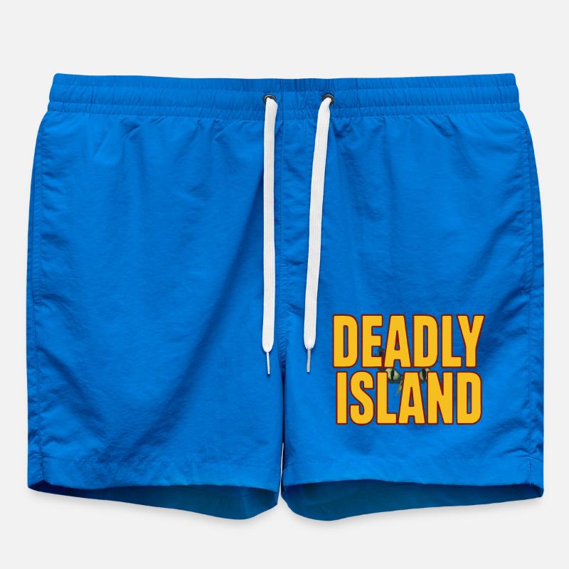Texte en gras de l’île - Short de bain - cobalt blue