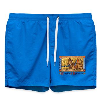 Krokodil & Hydra (1270) - Badeshorts - Cobalt blue - Vorne - AI Model Male 185 light (185cm)