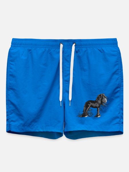Sweet Friesian Horse - Swim Trunks - cobalt blue