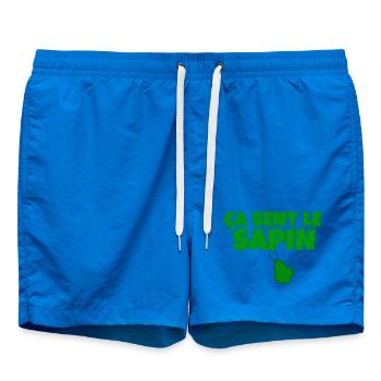 sapin, ça sent le sapin, Noël - Short de bain - cobalt blue - Devant