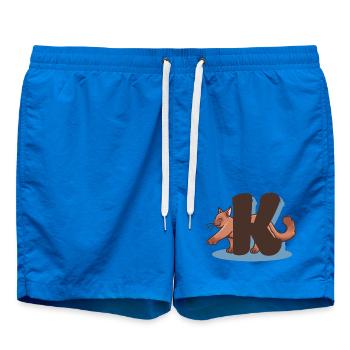 Katze Buchstabe K - Badeshorts - Cobalt blue - Vorne