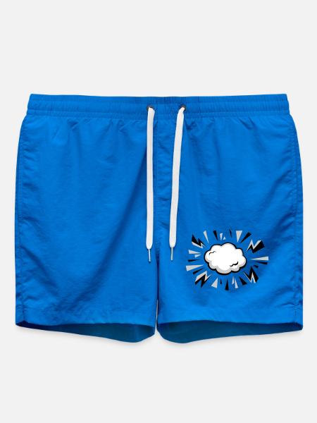 Comic Cloud with Lightning - Swim Trunks - cobalt blue