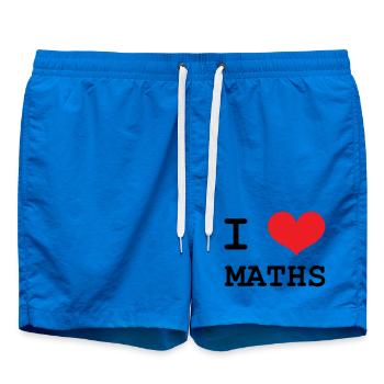 J'aime les Maths : Tee-shirt Passion Mathématiques - Short de bain - cobalt blue - Devant