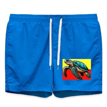 turtle - Swim Trunks - cobalt blue - Front