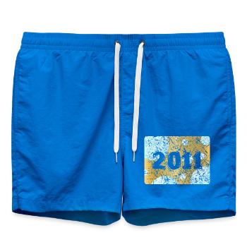 Zahl 2011 - Badeshorts - Cobalt blue - Vorne