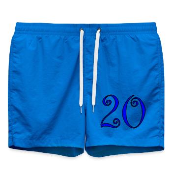 20. 20. JAHRESTAG. 20-JÄHRIGES JUBILÄUM. 20 JAHRE. - Badeshorts - Cobalt blue - Vorne
