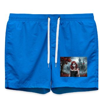 Femme gothique rousse dans la magie d’automne - Short de bain - cobalt blue - Devant