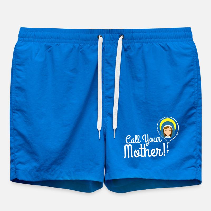 Nenne deine Mutter Illustration Tee - Badeshorts - Cobalt blue