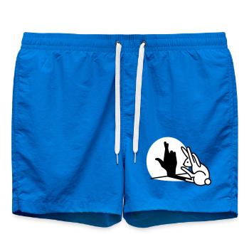 Lapin drôle main ombre croisant les doigts - Short de bain - cobalt blue - Devant