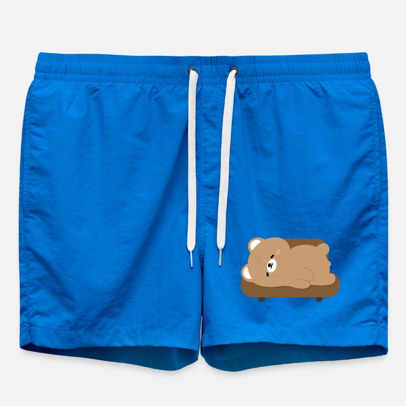 Ours polaire fatigué sur le canapé - Short de bain - cobalt blue