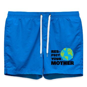 Respectez votre planète mère Globe : Art de conscience écologique - Short de bain - cobalt blue - Devant