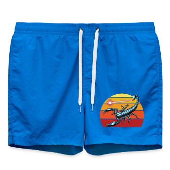 Retro Scorpio Zodiac for Scorpio Lovers - Swim Trunks - cobalt blue - Front