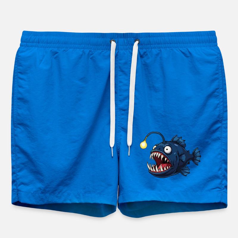 Deep-sea frogfish with light - Swim Trunks - cobalt blue