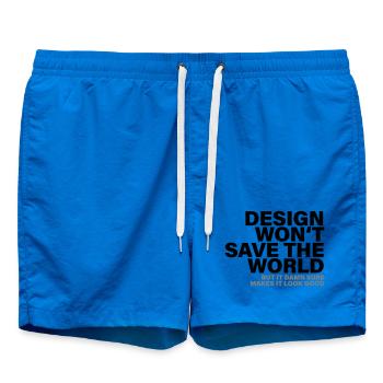 Chemise de créateur Design Will Not Save The World - Short de bain - cobalt blue - Devant