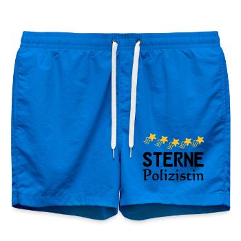 Sterne Polizistin Geschenk - Badeshorts - Cobalt blue - Vorne