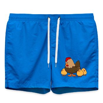 Chicken family - Badeshorts - Cobalt blue - Vorne