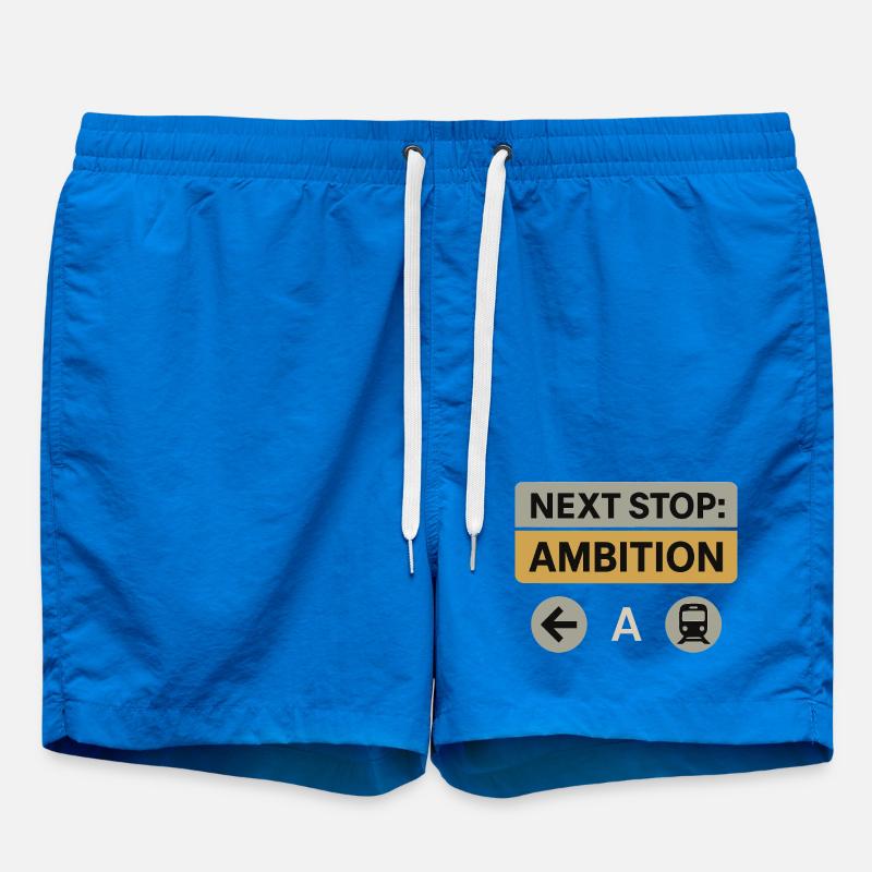 Next Stop: Ambition – Motivation Design - Swim Trunks - cobalt blue