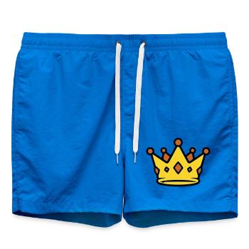 Golden King Crown Jewels Vector - Swim Trunks - cobalt blue - Front