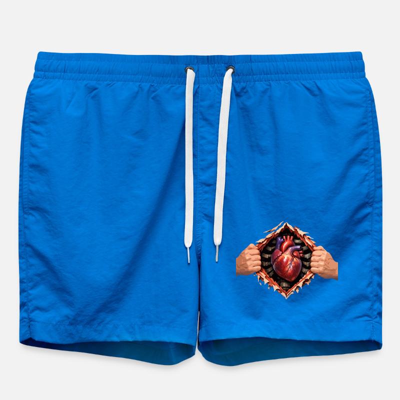 Herz durch das geplatzte Gehäuse - Badeshorts - Cobalt blue