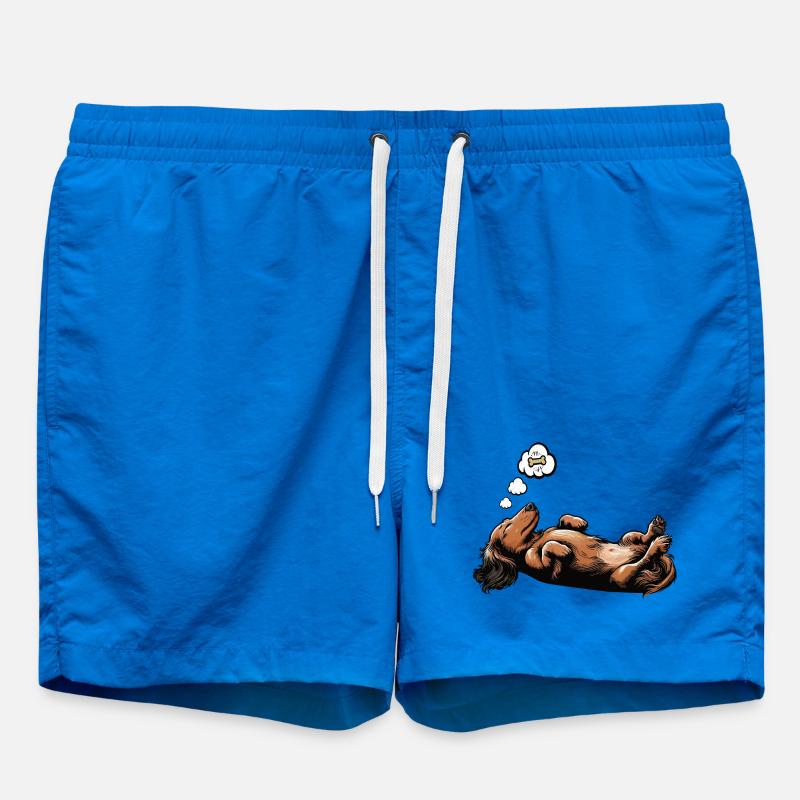 Long-haired Dachshund Dachshund Holder Dachshund Tekkel - Swim Trunks - cobalt blue