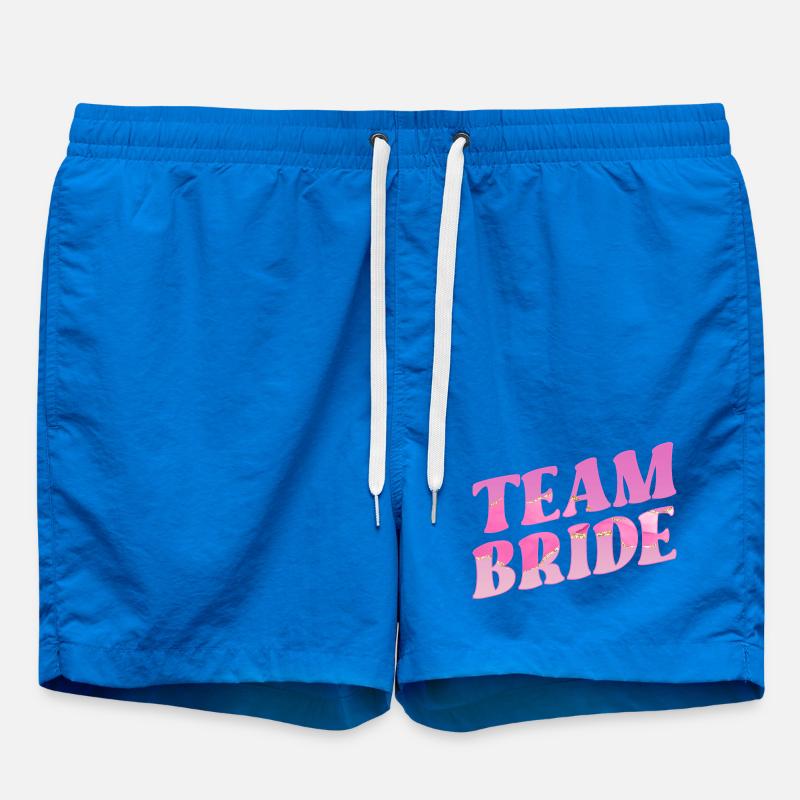 Wedding Team Bride - Swim Trunks - cobalt blue