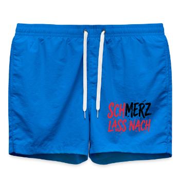 SchMerz lass nach - nein zu Merz - Badeshorts - Cobalt blue - Vorne - AI Model Male 185 light (185cm)