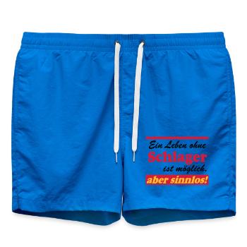 Schlager Party , Schlager Musik , aber sinnlos - Badeshorts - Cobalt blue - Vorne