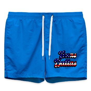 Dallas Texas USA flag design - Swim Trunks - cobalt blue - Front