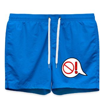 PANNEAUX D’INTERDICTION DE CIRCULATION - ESCALADE COLÈRE DICTONS - Short de bain - cobalt blue - Devant