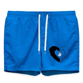 Famille Mains Coeur Amour Protection Vecteur - Short de bain - cobalt blue - Devant