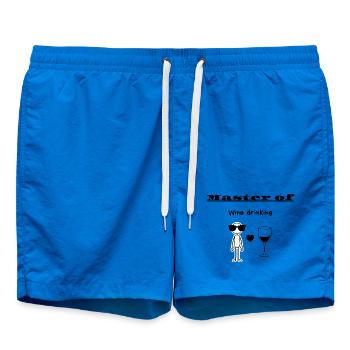 Master of Wine drinking - Swim Trunks - cobalt blue - Front