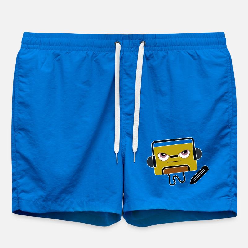 BlockAudio Serious Writing Retro Cassette - Swim Trunks - cobalt blue
