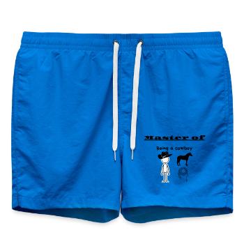 Meister des Cowboyseins - Badeshorts - Cobalt blue - Vorne - AI Model Male 185 light (185cm)