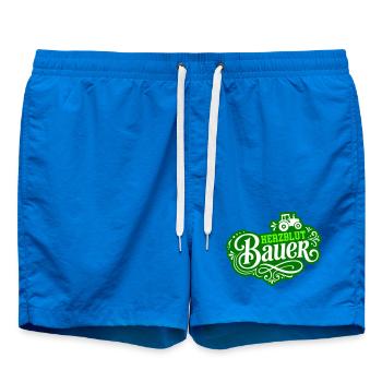 Herzblut Bauer Traktor - Badeshorts - Cobalt blue - Vorne