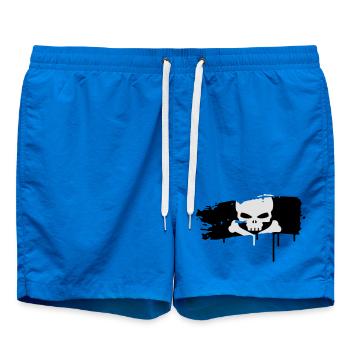 drapeau de pirate peint avec un coup de pinceau - Short de bain - cobalt blue - Devant