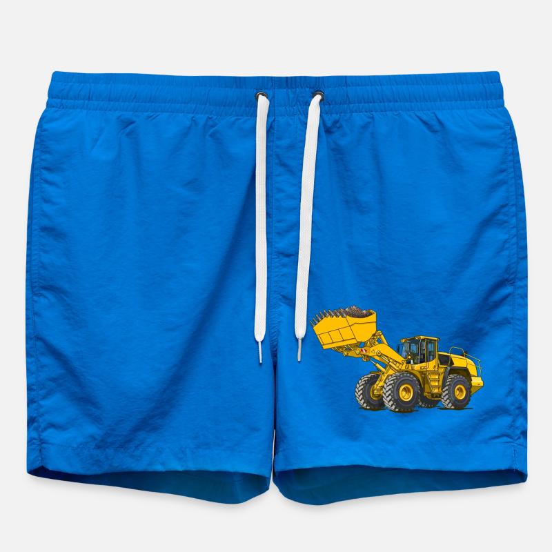 Wheel loader, construction machine - Swim Trunks - cobalt blue