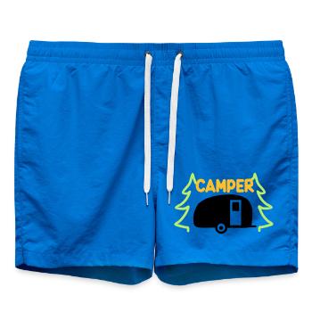 Camper - ready for vacation - Swim Trunks - cobalt blue - Front