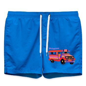 Balade en jeepney – Culture philippine - Short de bain - cobalt blue - Devant