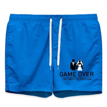 Game Over – Last Night of Freedom Hochzeit JGA - Badeshorts - Cobalt blue - Vorne