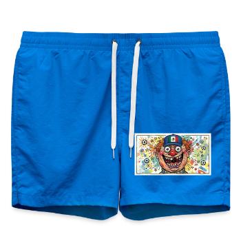 Mexiko Fußball-Clown im Farbwirbel - Badeshorts - Cobalt blue - Vorne