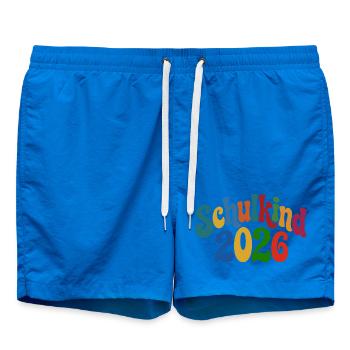 Schoolchild 2026 | School enrollment | First Year - Swim Trunks - cobalt blue - Front - AI Model Male 185 light (185cm)