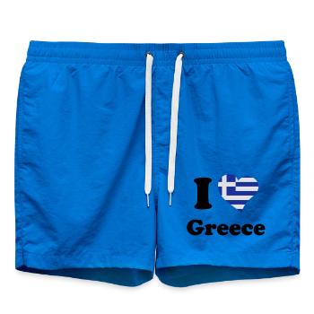 I love Greece - Swim Trunks - cobalt blue - Front