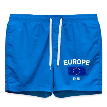 Europe Circle Flag Brush - Swim Trunks - cobalt blue - Front
