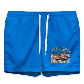 Voiture de course Speed Demón Design - Short de bain - cobalt blue - Devant